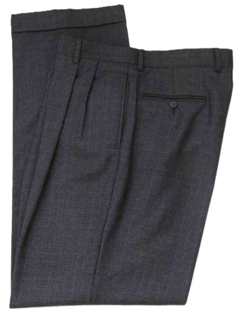 Jos A Bank Gray Winter Wool Flannel Check Pants Men's Size 35 X 33